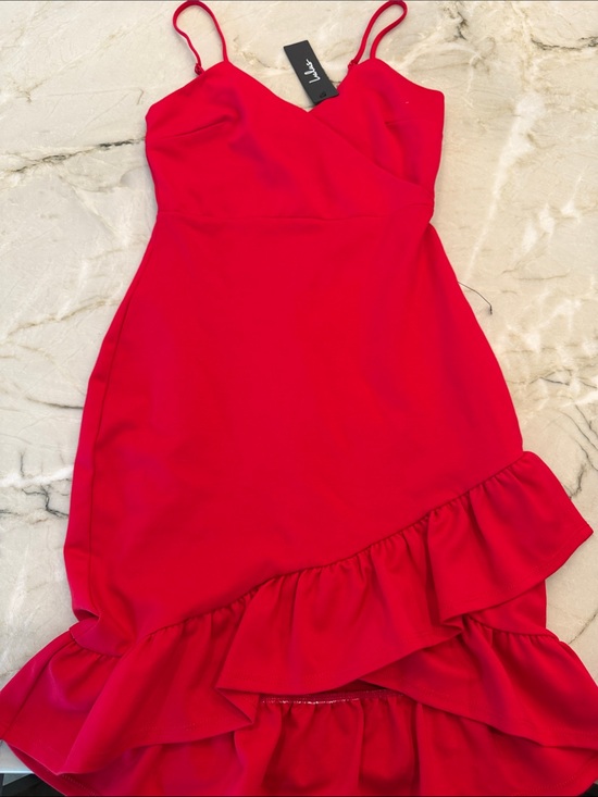 Lulus Dresses & Skirts - Lulu's Bright Red Spaghetti Strap Ruffle Dress